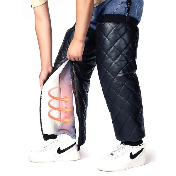 Motorcycle Winter Leg Covers – Waterproof & Windproof Thermal Chaps for Scooter and Bike Riders