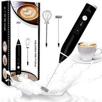 2-in-1 Electric Rechargeable Coffee Beater & Milk Frother Handheld Mixer for Coffee, Latte & Cappuccino