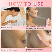 Hair Identifier Spray With 4 Razors or Face Shaving Moisturizing and Skin Care Dermaplaner Spray Glow Reveal Face Spray for Face Dermaplaning