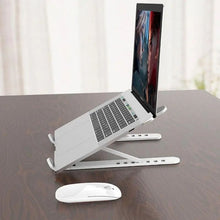Adjustable Portable Laptop Stand – Foldable Non-Slip Plastic Stand for Laptop & Tablet