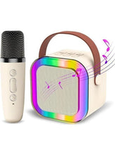 K12 Wireless Karaoke Bluetooth Speaker with Dual 5W Subwoofers, RGB Lights & Multi-Input Support
