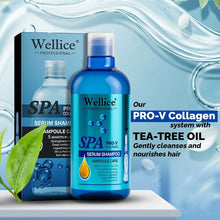 Original Wellice Blue Serum Shampoo 500ml – Pro-V Collagen System with Tea Tree Oil, Cleanses & Nourishes Hair